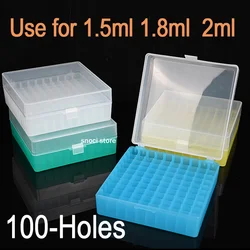 100-Holes plastic test tube box buckle Frozen storage tube box cryotube boxes display rack sample bottle box 1.5ml 1.8ml 2ml