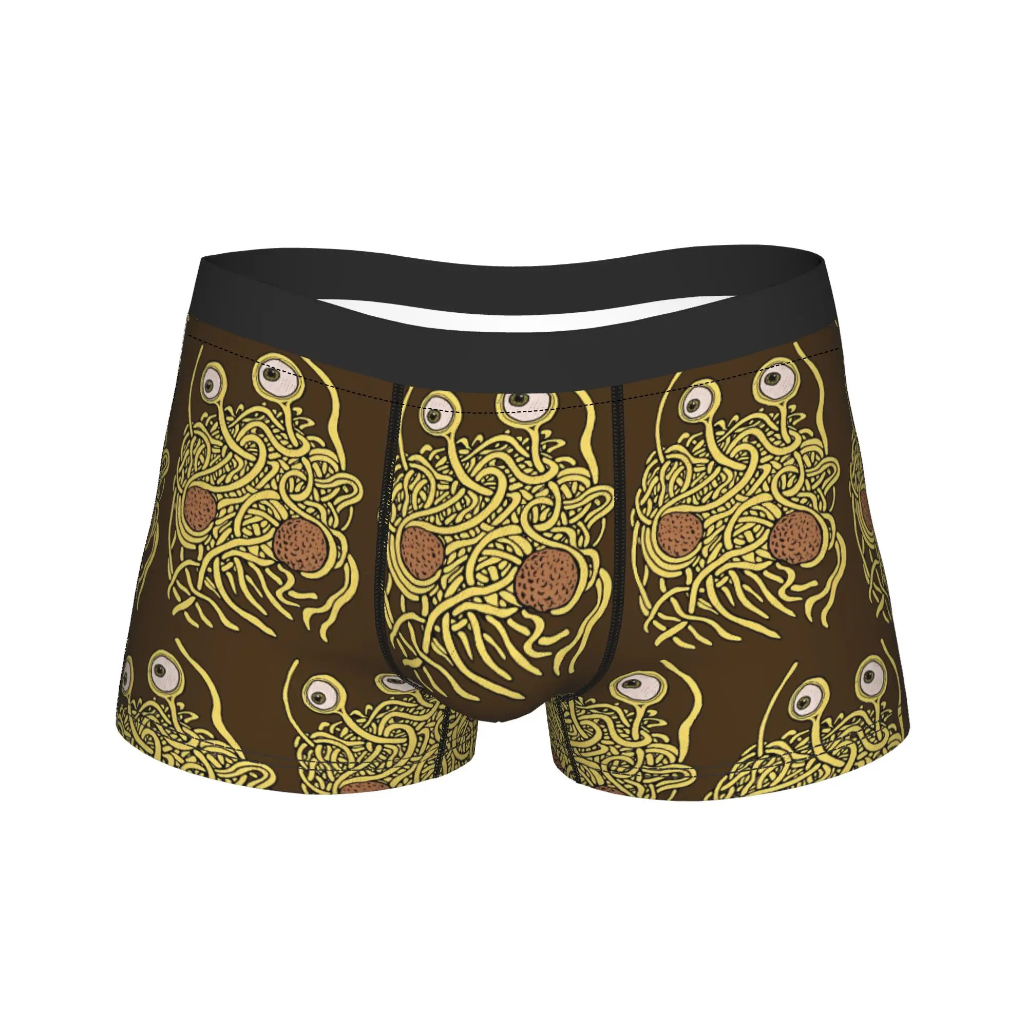 

Flying Spaghetti Monster Boxer Brief Underwear Trenky Man Breathable Boxershorts Customs Plus Size Panties