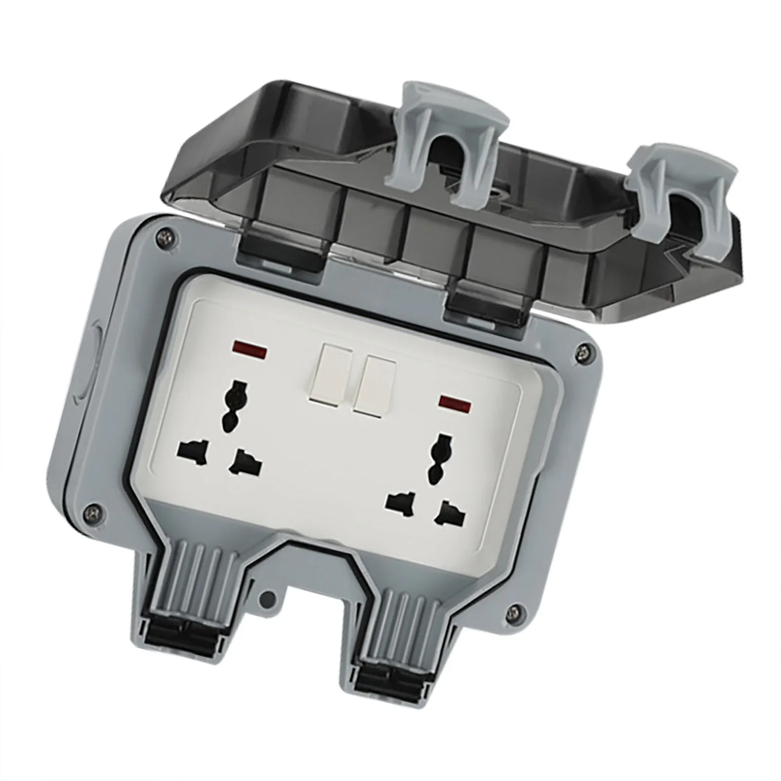 منفذ طاقة وعاء شحن مقاوم للماء ، ملحق كهربائي للكمبيوتر الشخصي ، خارجي ، موقعان ، مفتاح 2 ، 6 فتحات ، IP66