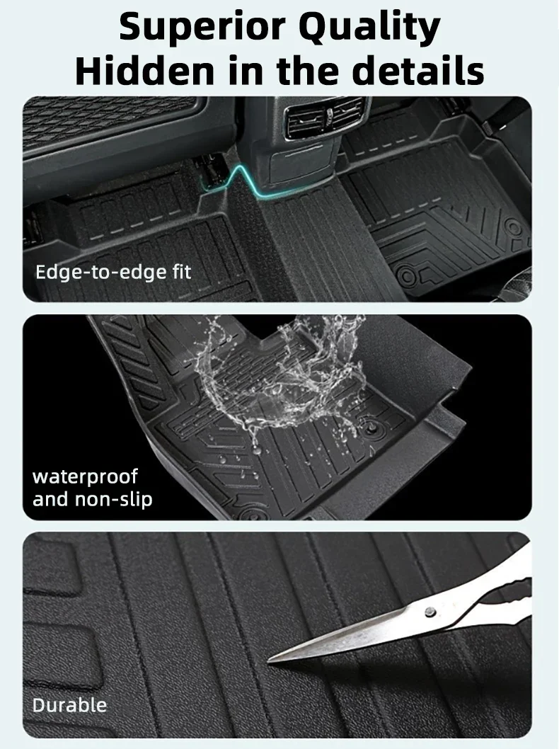 Car Trunk Floor Mat for GAC Trumpchi GS3 Emzoom 2017~2025 2023 Carpet Protector Luggage Upholstered TPE Storage Pad Accessories
