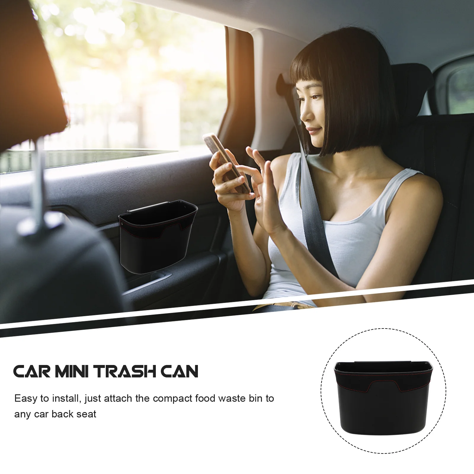 سلة مهملات معلقة قابلة للطي ومتينة للمركبة والمكتب والمطبخ والحمام ومنظم تخزين القمامة للقمامة