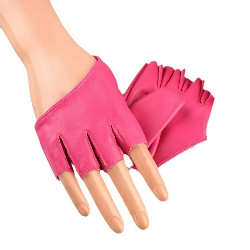 Gants de Performance demi-doigt pour femmes, adaptés au scène, discothèque, pôle danse, Style Punk, demi-paume