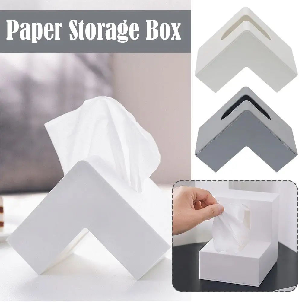 Ins Household Plastic Paper Storage Box Desktop Creative Tissue Container Rack Napkin Dispenser Holder Toilet Bathroom Decor