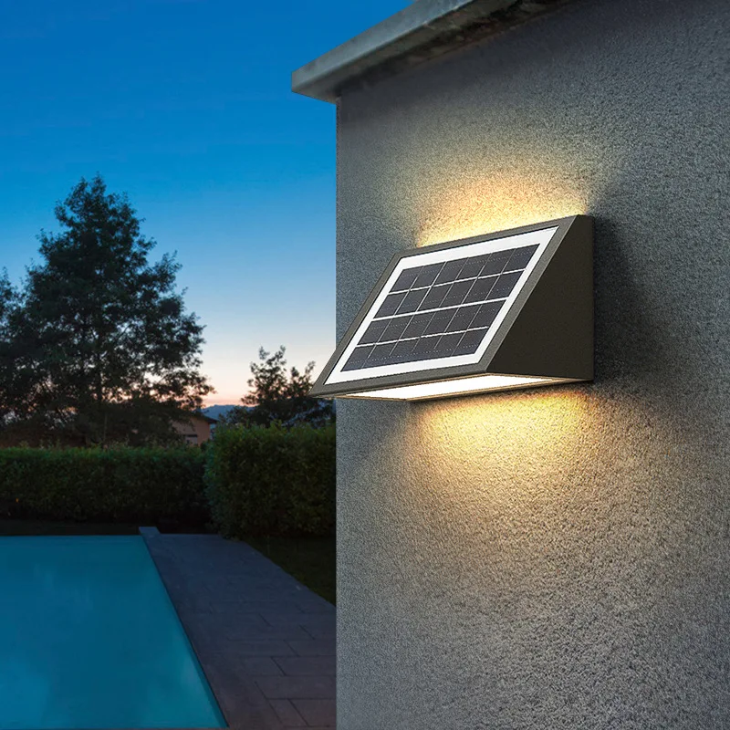 

Solar outdoor wall lamp Waterproof staircase aisle Simple outdoor villa exterior wall lamp Courtyard balcony wall lamp
