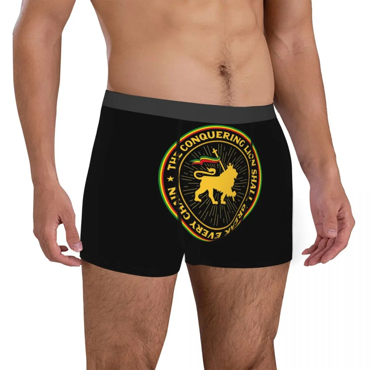 Männer Jamaika Löwe von Judah Rastafari Rasta Unterhosen gemütliche Unterwäsche