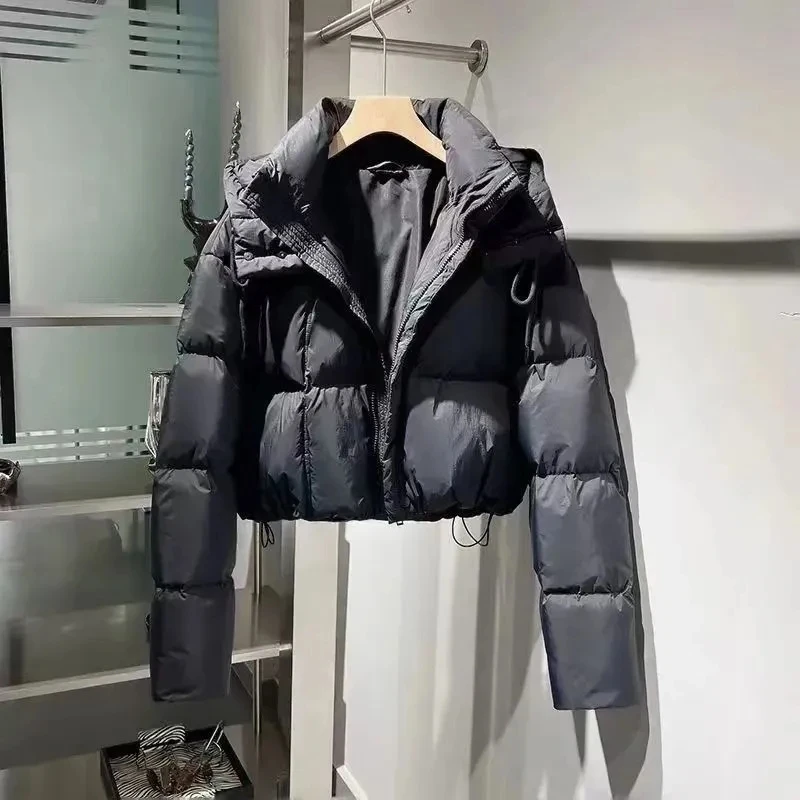 

Women's Down Cotton Padded Jacket 2025 Casual Versatile Fashion Female Winter Parka Coat Simple High-End Short Ladies Outerwear