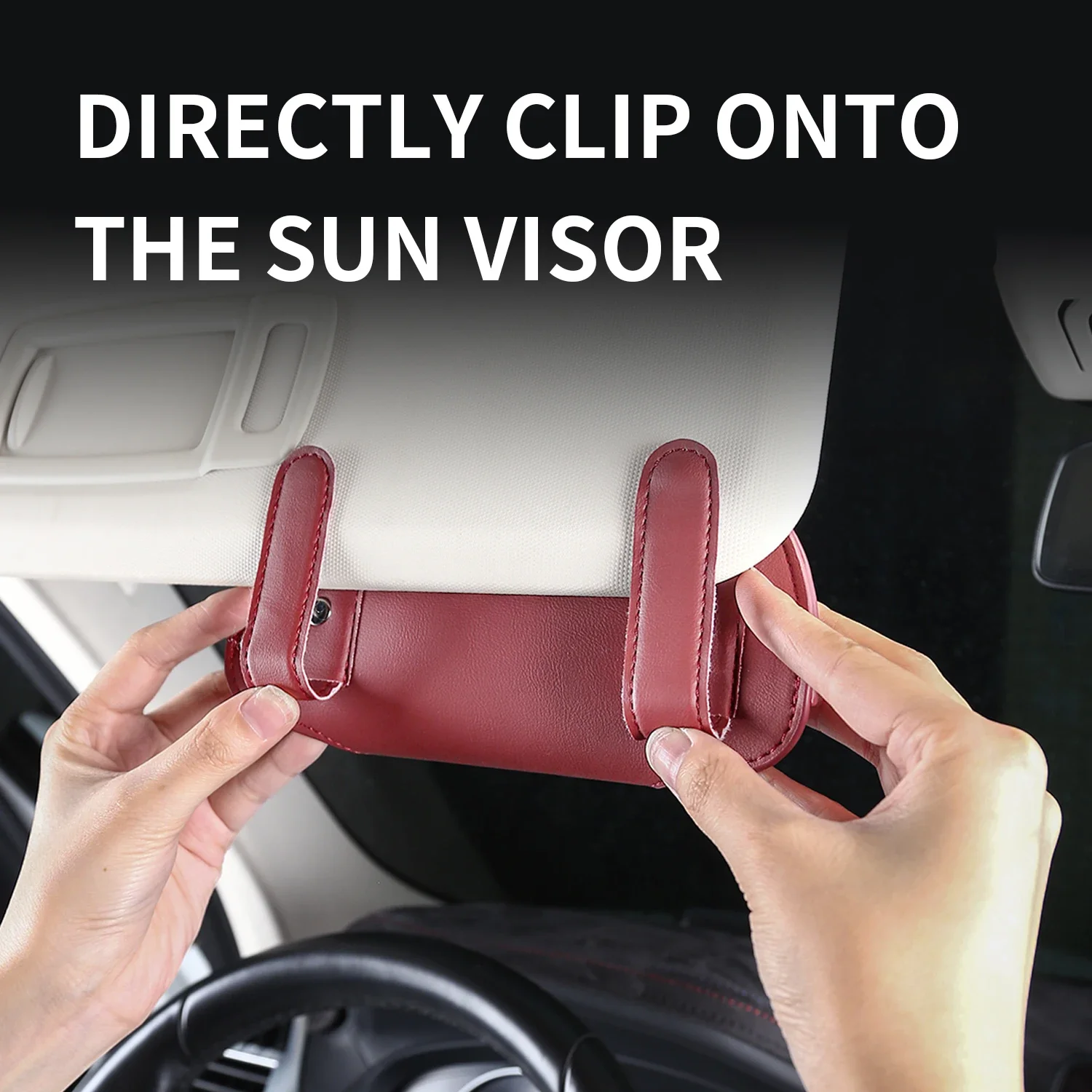 Para Toyota Land Cruiser Prado AVALON Mark X CHR C-HR Corolla Camry RAV4 estuche para gafas de coche caja soporte para gafas de sol