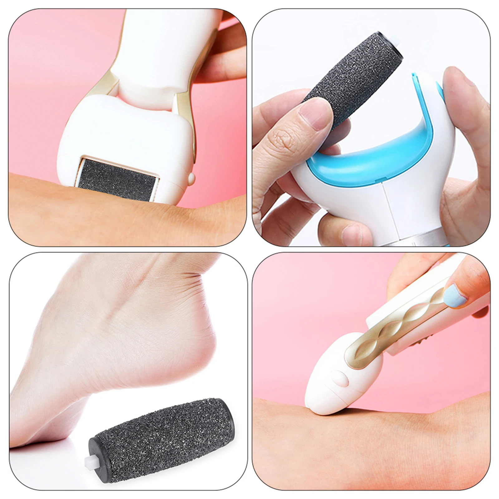 

10pcs Foot File Replacement Heads Electronic Rollers Pedicure Supplies Remove Dead Skin Smooth Feet Nail Care Tools