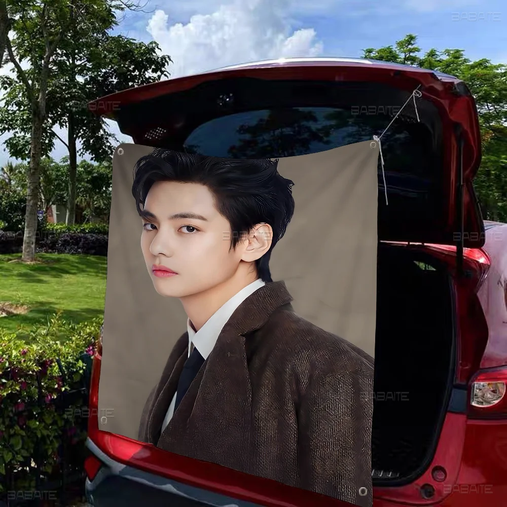 Singer Kpop Kim Tae Hyung V Banner INS Style Outdoor Party Decoration Atmosphere Flag