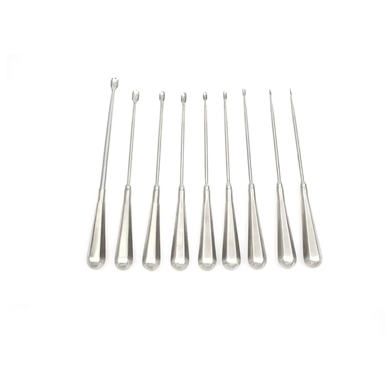 Stainless Steel Bone Curette Bone Spoon Tools Orthopedic Surgical Instrument 1.5mm-10mm pet