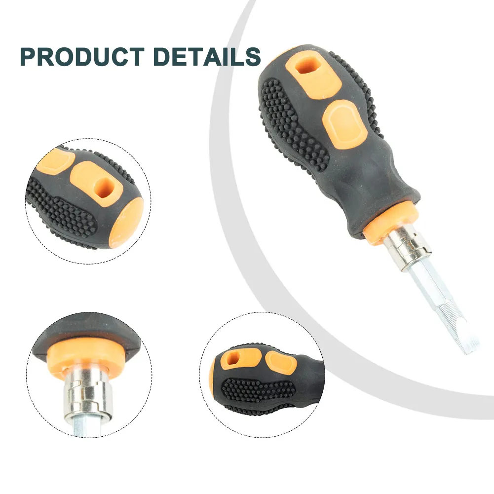 1pc Precision Screwdriver Mini Short Handle Screwdriver Portable Multi-functional Anti-Rust Bits Water Proof Screwdriver