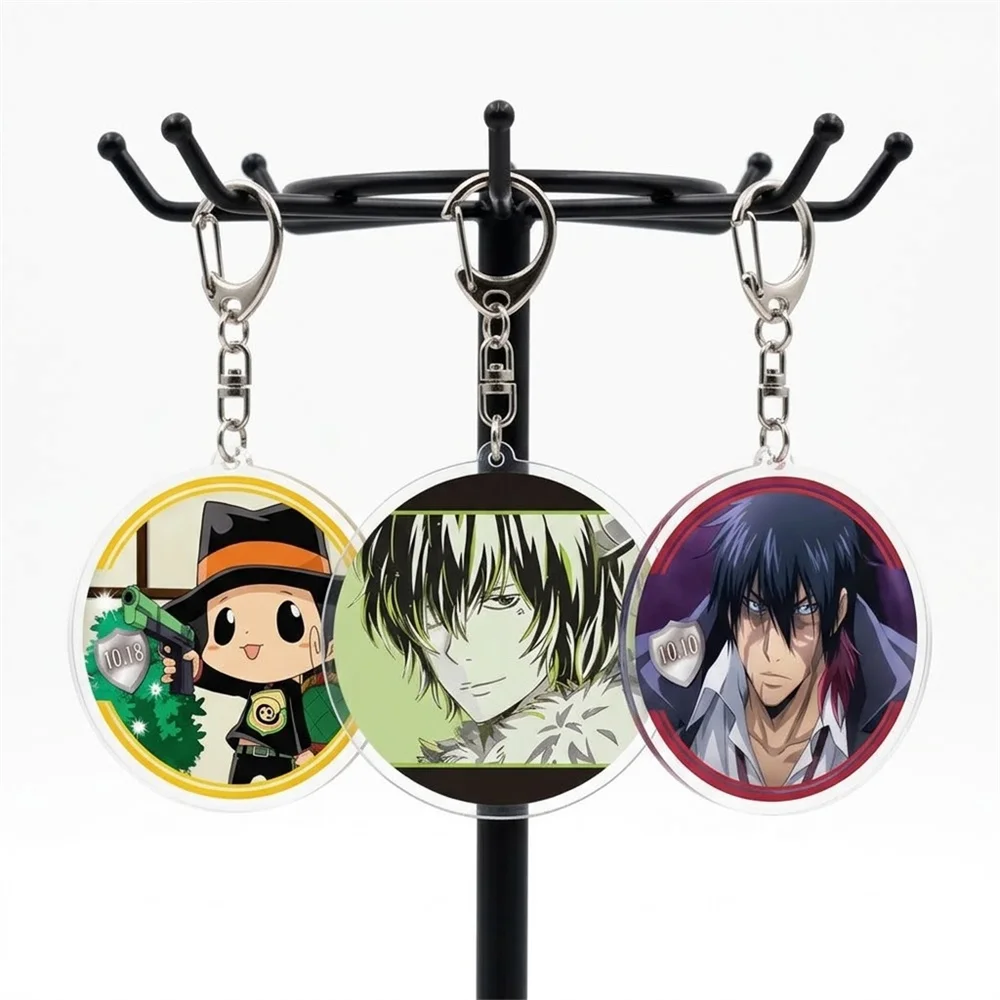 6CM Anime Katekyou Hitman Reborn Acrylic Keychain Stand Model Ornament Accessories Goods Christmas Gifts