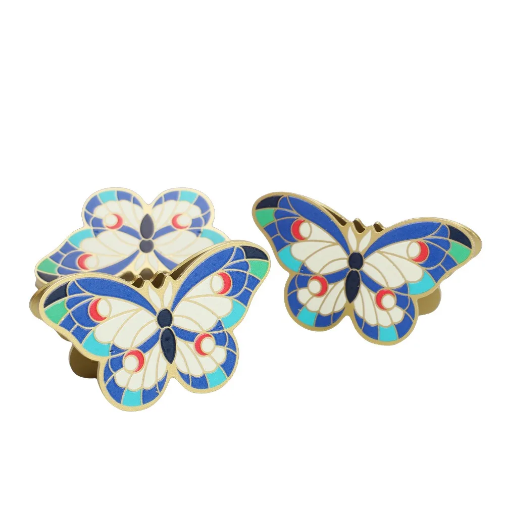 4pcs Practical Butterfly Alloy Book Clips Enamel Coated colored Paper Clips Binder Clips For Office