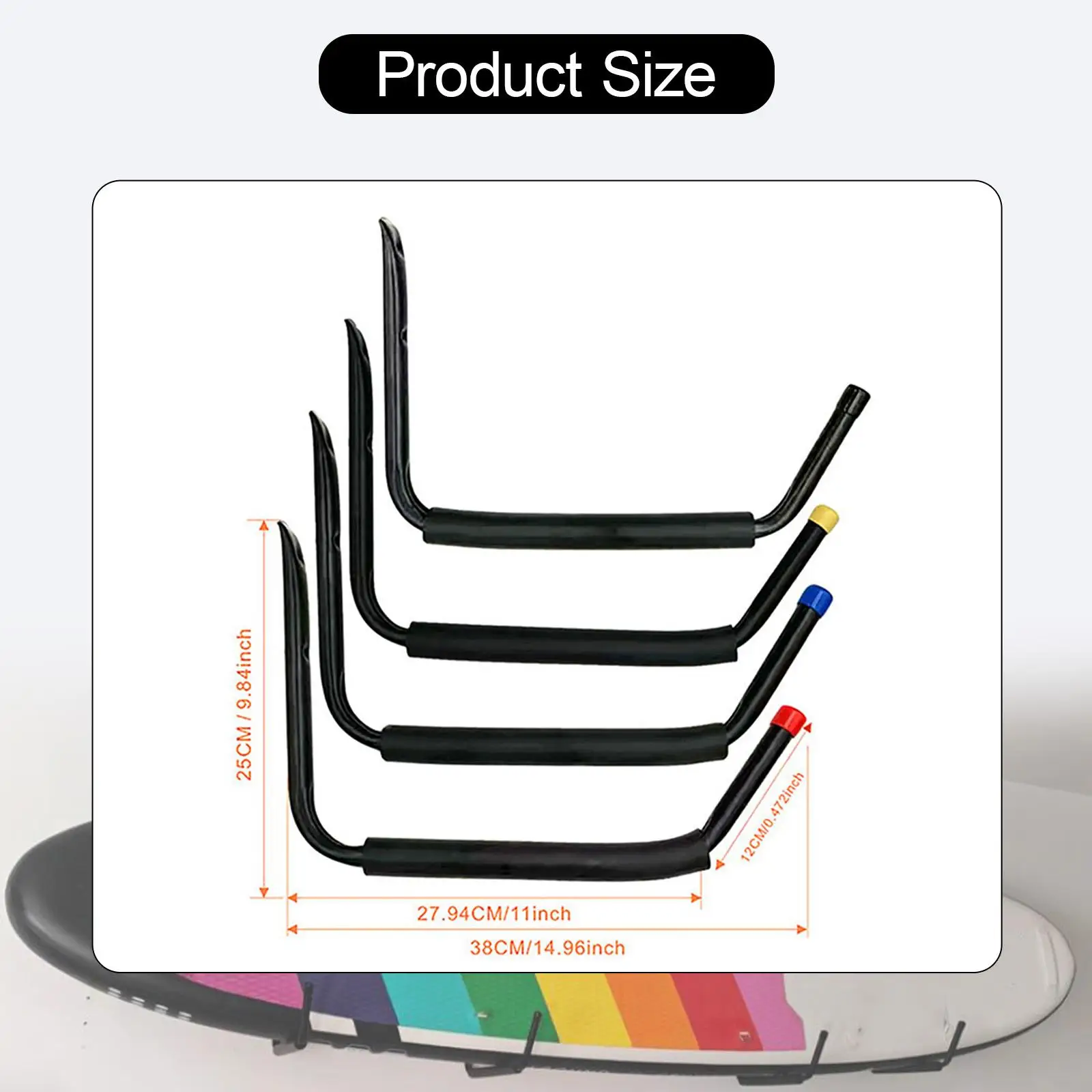 رف تخزين كاياك، خطاف كاياك محمول عالي التحمل، حامل مهد معلق، حامل كاياك للدراجة على الجليد، أدوات داخلية لركوب الأمواج #6