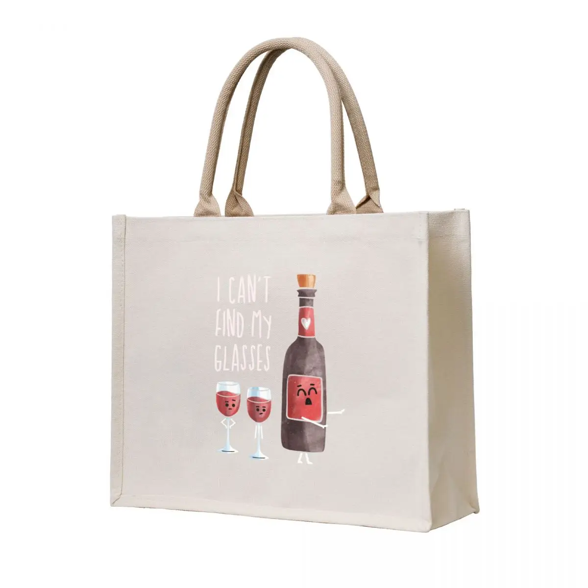 El vino se busca de vasos Tote Bag bolso de compras bolso de mano de mujer bolso grande de mujer