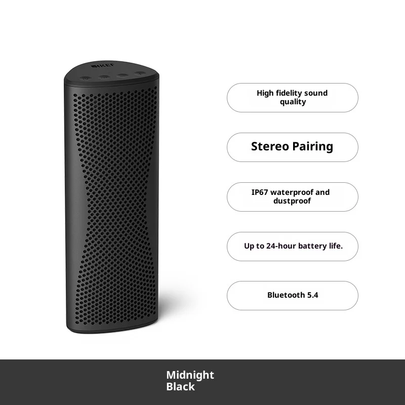 مكبر صوت بلوتوث محمول KEF Muo أصلي جديد، لاسلكي، خارجي، سطح الطاولة، عالي الدقة، نشط، مقاوم للغبار ومقاوم للماء #2