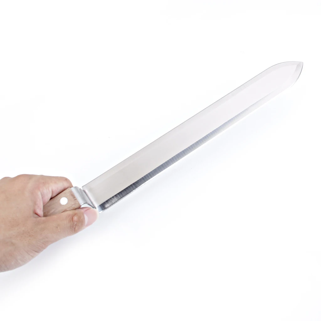 

Beekeeping Tool Stainless Steel Uncapping Knife Wooden Handle Honey Scraper for Honeycomb Removal