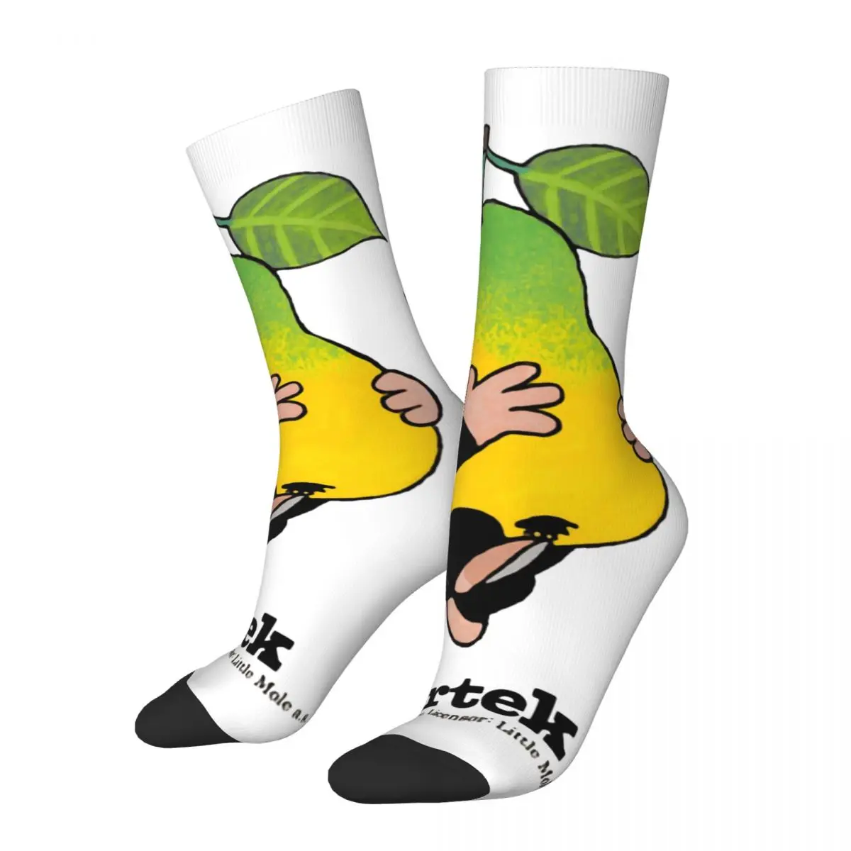 Vintage Holding A Pear Crazy Men's compression Socks Unisex Krtek The Mole Street Style Seamless Printed Novelty Happy Crew Sock