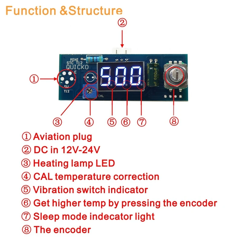 STC-T12 Solder Iron DIY Kits, Electric Unit Digital Soldering Iron Station Temperature Controller Kits