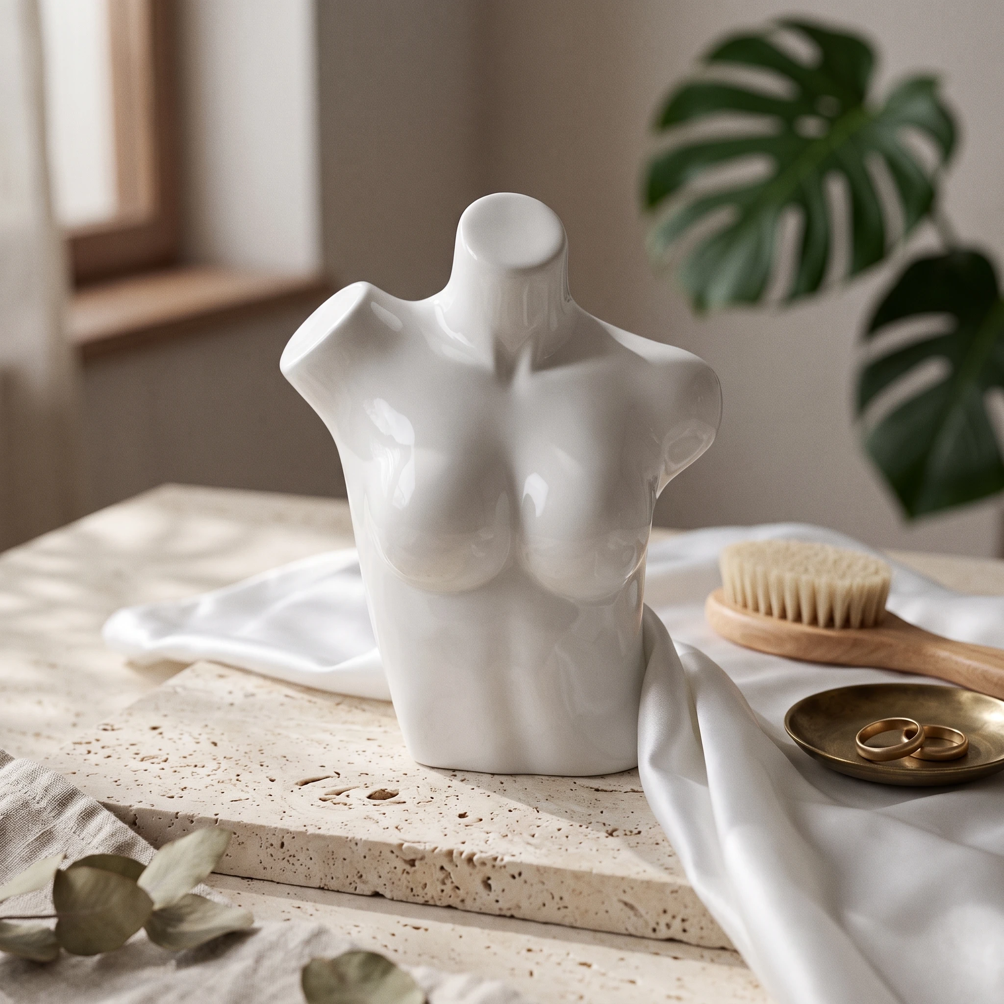 Female Torso Mannequin Decorative Mannequin Torso with Stand Lightweight Sturdy for Boutiques, Fashion Showroom