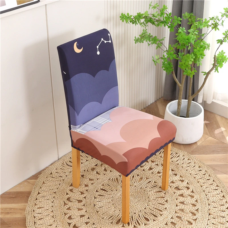 M Size Solid Color Elasticity Bar Chair Cover Short Size Seat Case