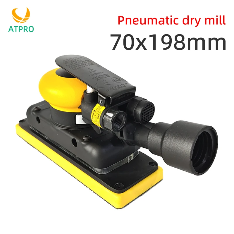 Mirka 70x198mm Pneumatic Dry Grinder Rectangular Sander Car Putty Dust-free Grinding Disc Eccentric 3mm Sandpaper Machine