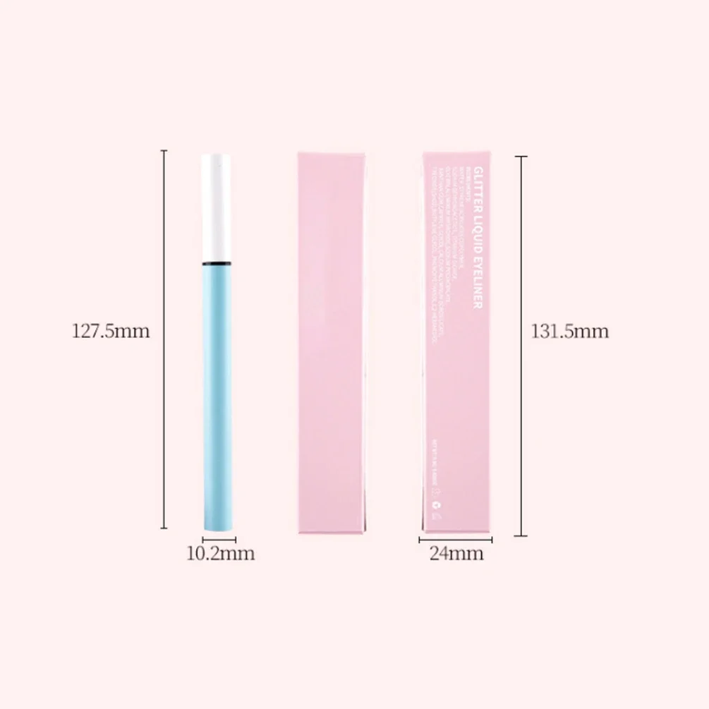 Eyeliner liquide de marque privée, Logo personnalisé, paillettes longue durée, surligneur de ver à soie mat, imperméable, maquillage à séchage rapide, vente en gros