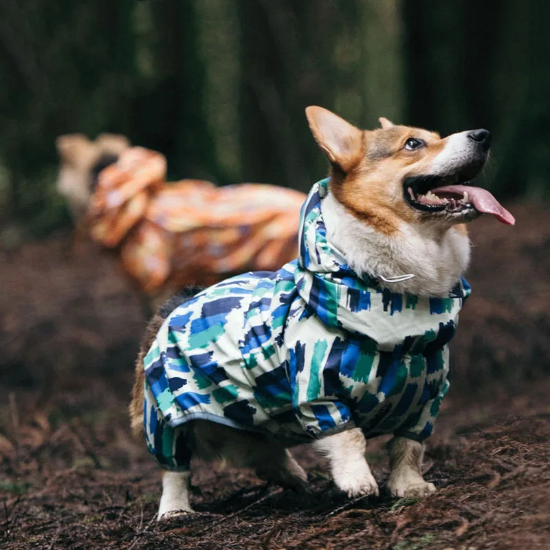 Chubasquero con estampado de mascotas, impermeable, Material de poliéster con capucha, Poncho envolvente de cuerpo completo, todas las tallas, ropa para perros y gatos, ropa para mascotas, novedad de verano