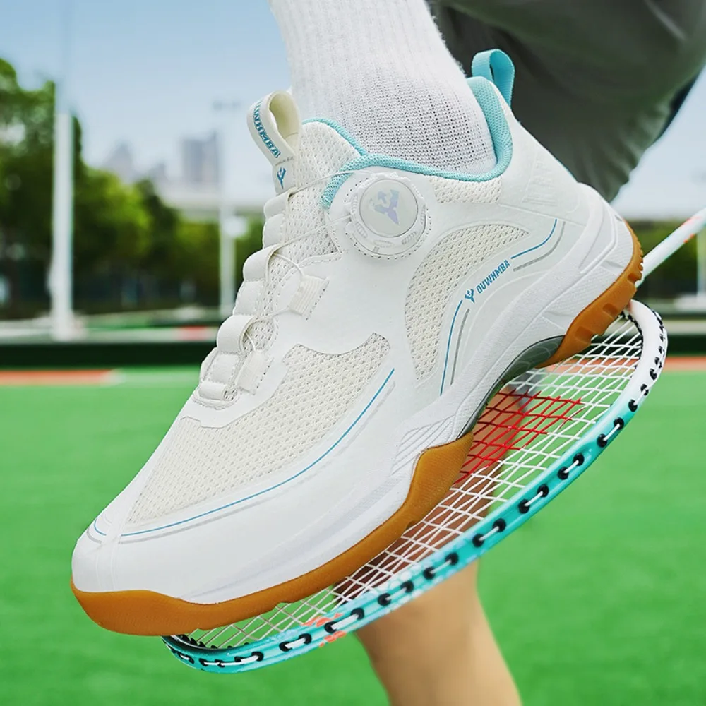 

2026 New Men's Badminton Shoes Non Slip Tennis Shoes Colorful Soles Training Specific Sports Shoe Breathable Outdoor Sneakers