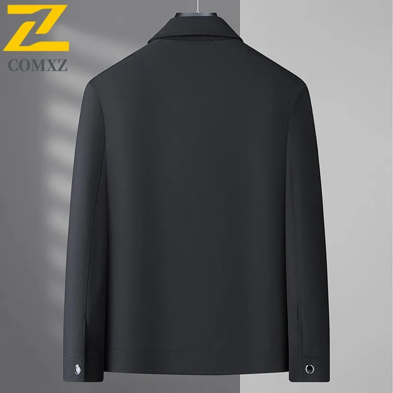 COMXZ городская дорожная мужская куртка с воротником-стойкой, уличная ветрозащитная куртка, повседневный стиль, устойчивая к морщинам, легкая осенняя верхняя одежда
