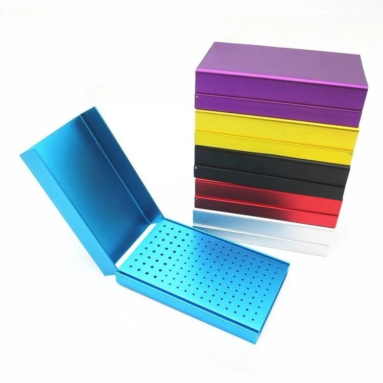 Dental Sterilization Box 152-Hole Aluminum Alloy Bur Holder for High-  Low-Speed ​​Burs High Temperature High-Pressure Resistant
