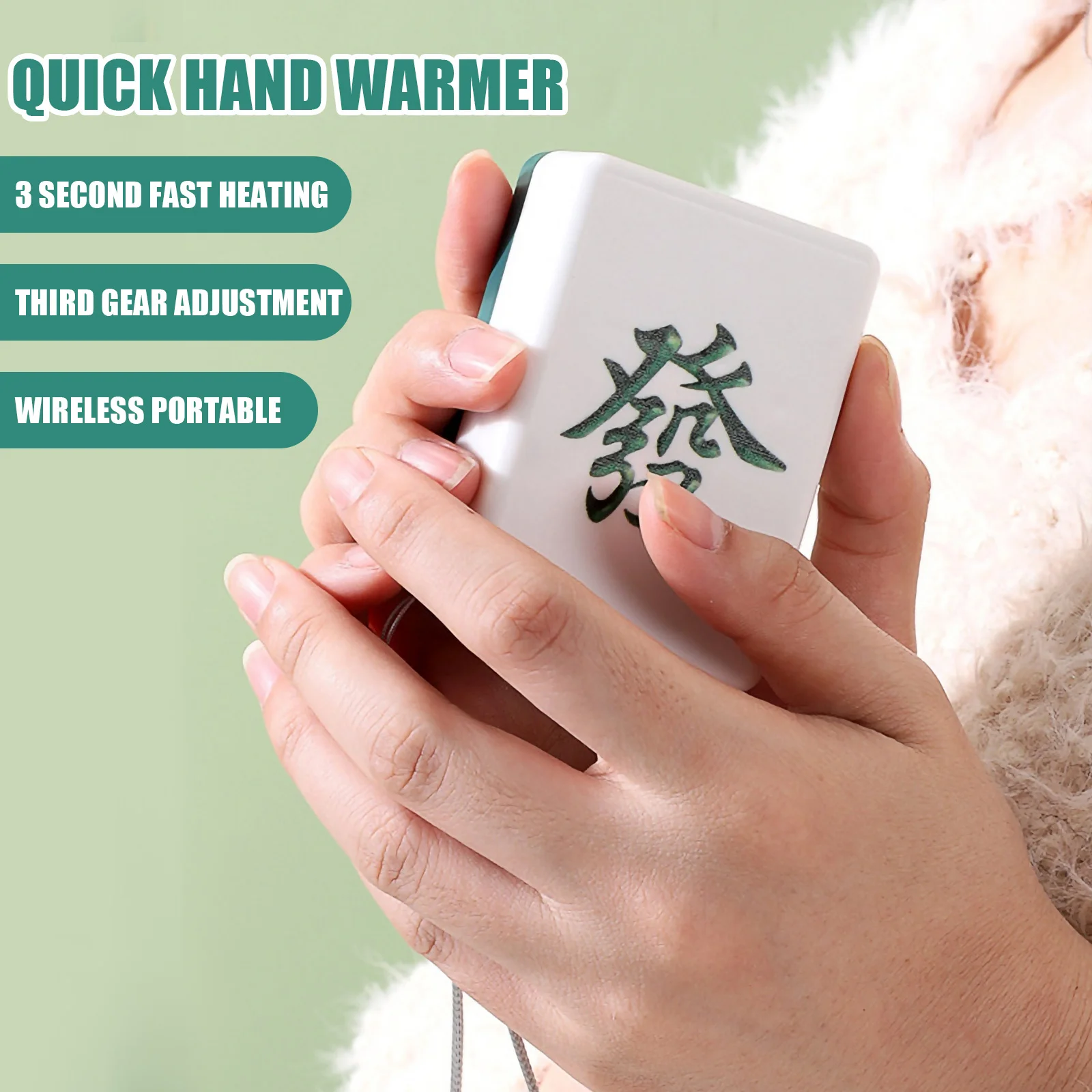 

Portable Hand Warmer USB Charged Compact Lightweight Durable ABS Reusable Pocket Warmer Winter Accessory Winter Accessory