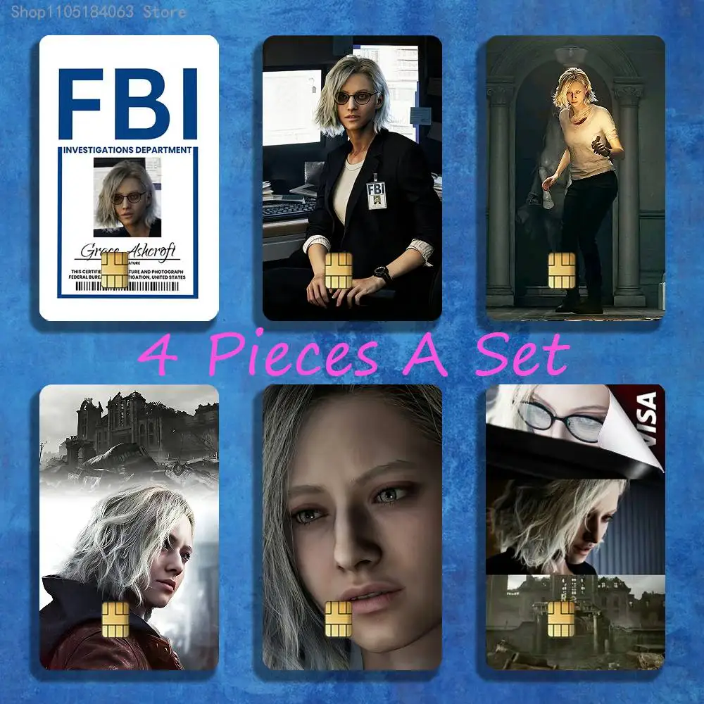 

Requiem Grace R-Resident E-Evil Stickers Credit Visa Debit Bank Charge Card Bus Metro Waterproof Sticker Decal Decoration