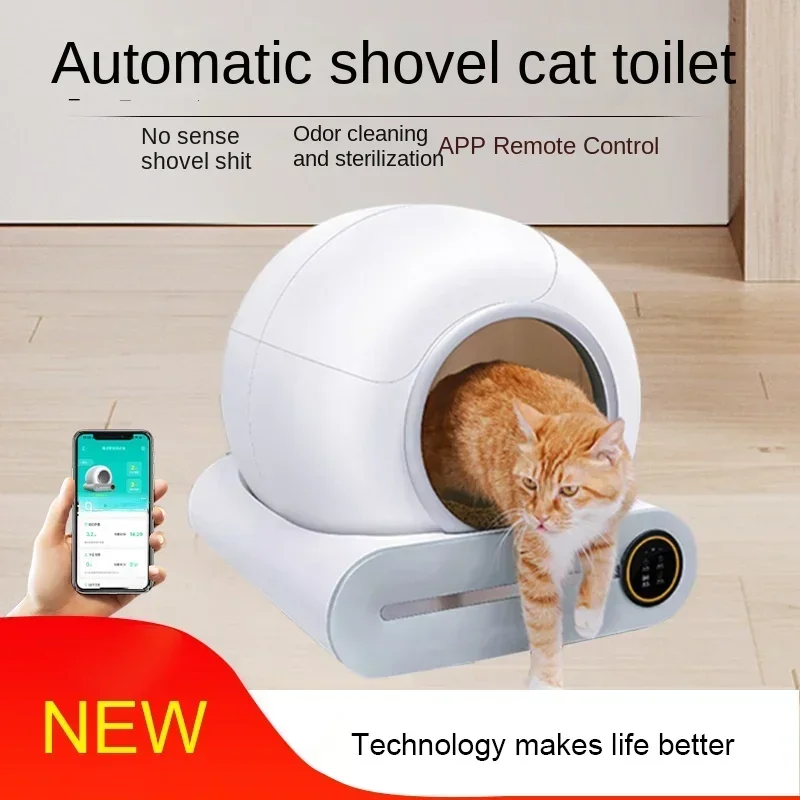 

Intelligent Automatic Self Cleaning Cat Litter Box Electric Large Deodorizing Fully Enclosed Cat Sandbox with Long Battery Life