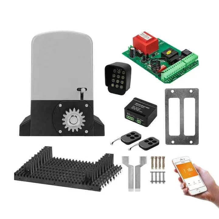220V Automatic Sliding Gate Opener Key Type AC Door Operator With Anti-Theft Feature Slide Gate Open Motor