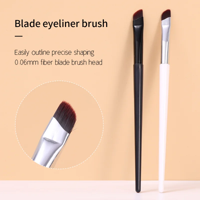 Angled Eyeliner Makeup Brushes Professional Thin Flat Portable Eye Liner Eyebrow Contour Brush Soft Eye Make Up Cosmetic Tools