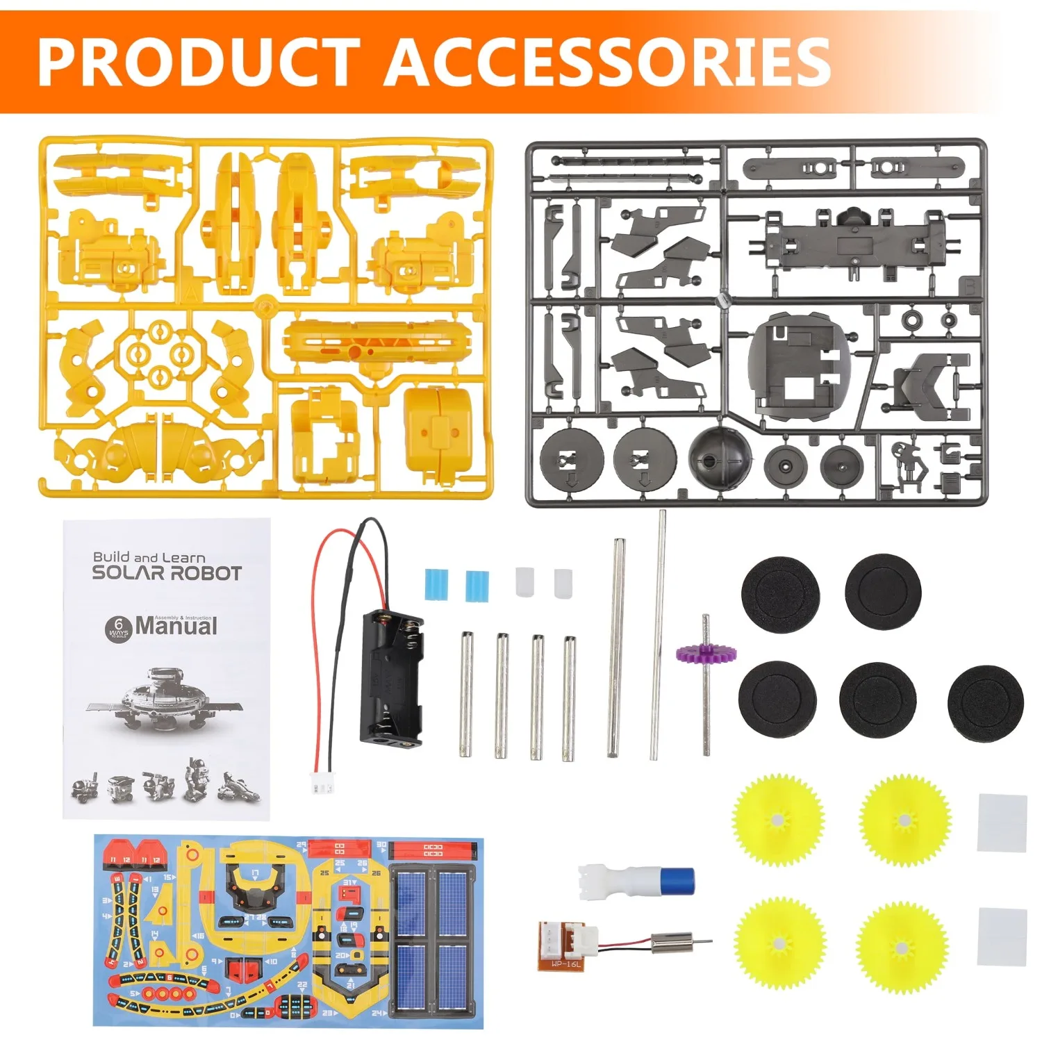 Proyectos STEM para niños, Kits de ciencia, Robot Solar, juguetes espaciales, regalos para adolescentes, experimentos de construcción 6 en 1, Robots, regalo de cumpleaños