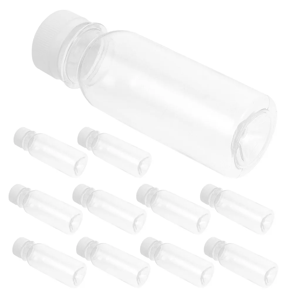 

20Pcs Empty Pet Milk Bottles 100Ml Clear Reusable Beverage Containers with Lids Portable Space Saving Lightweight Sealed Juice