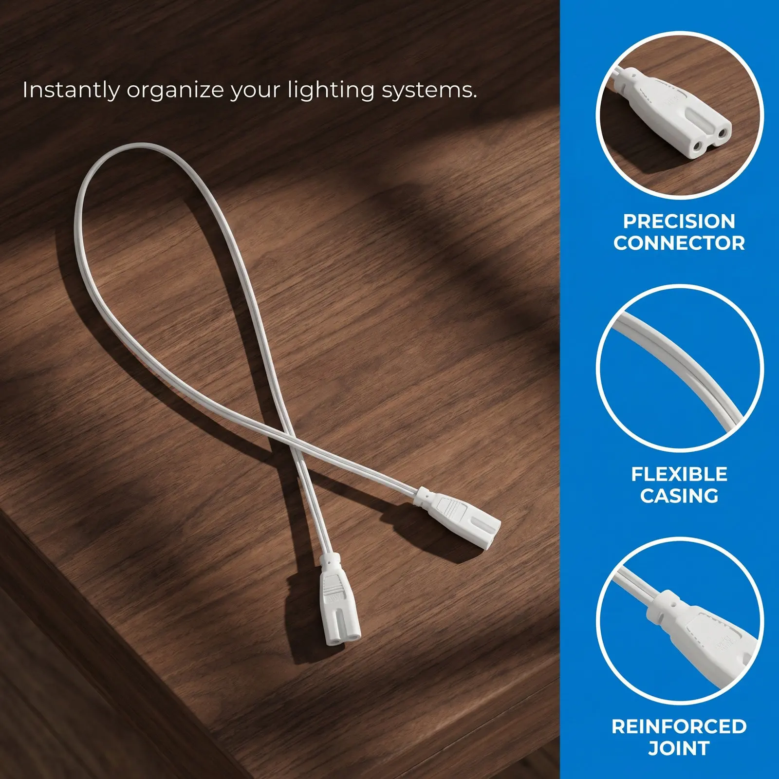 4 pcs 20 pcs Heavy Duty Cord Organizer Cable Winder Black Halloween Christmas New Year Lamp Connection Wire Connecting