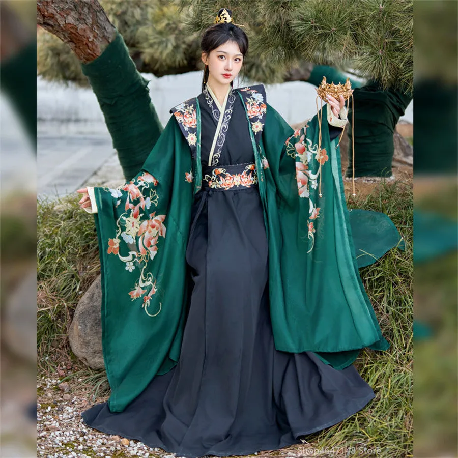 Hanfu Men's And Women's Couple Style Wei Jin Dynasty Costume Ancient Dress  Chinese Style Waist Length Spring And Autumn Clothes - AliExpress 200000532