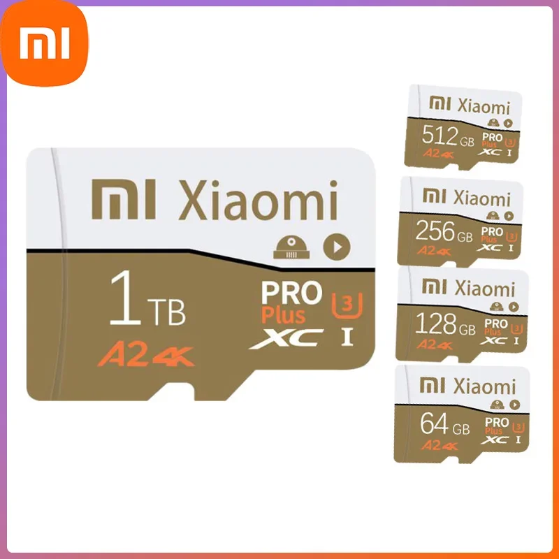 Xiaomi kartu SDXC mikro kelas 1TB, kartu TF/SD 512GB 256GB 128GB 64GB asli Mini Flash kartu Video untuk kamera/ponsel