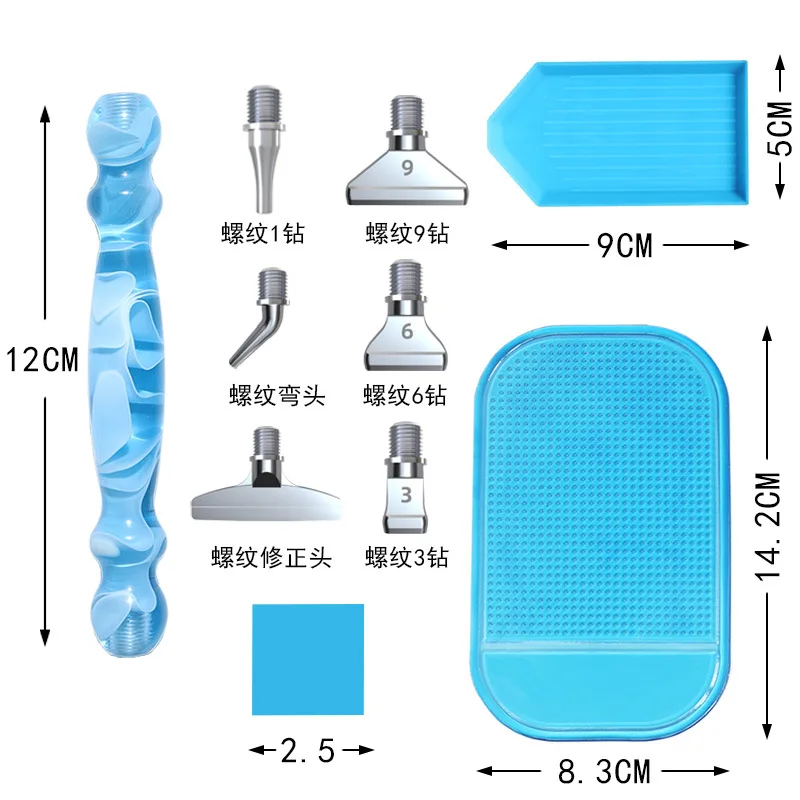 5D żywica diament długopis do malowania wymiana pióra głowice wielu podkładki punkt wiertła długopisy diament malarstwo Mat klej gliny zestaw tac