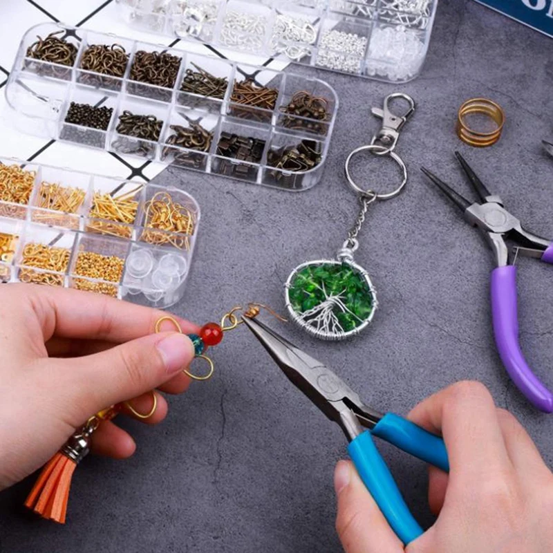 Oxford Cloth Leather Tool Bag DIY Bracelet Necklace Making and Repairing Mini Hand Pliers Needle Ring Buckle Material