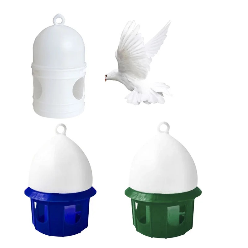 1 Piece Automatic Bird Waterer Portable Pigeon Water Feeder with Handle Plastic Dove Drinker 1L 4L 6L 10L Pet Supplies