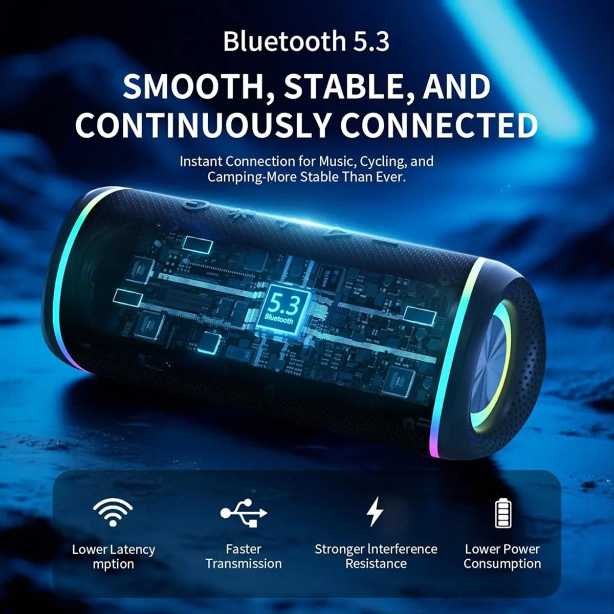 

* Bluetooth-динамик ABAB, HD-звук, портативная беспроводная связь, водонепроницаемость IPX5, для дома, вечеринки, пляжа, улицы, электронный подарок на день рождения