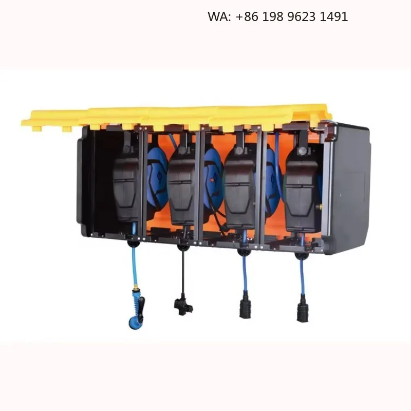 Factory Auto Retractable High Pressure Water/air/ Hose Reel Drum/box for Car Beauty 5 Combining Hose Reel Box view 2