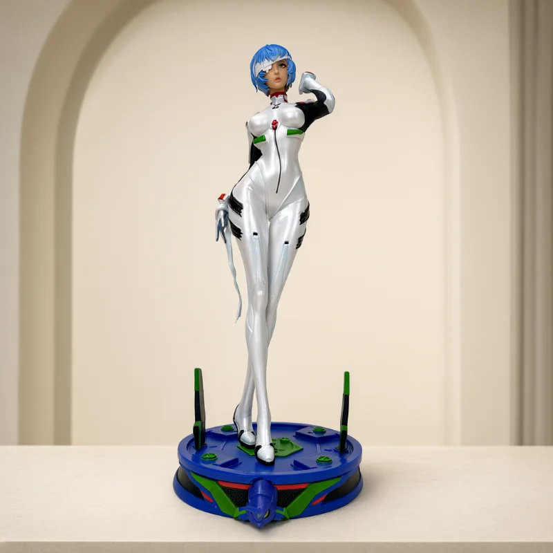45.5cmAnime Neon Genesis Evangelion Asuka Langley Soryu Ayanami Rei GK PVC Action Figure Collectible Model Doll Toy 45CM