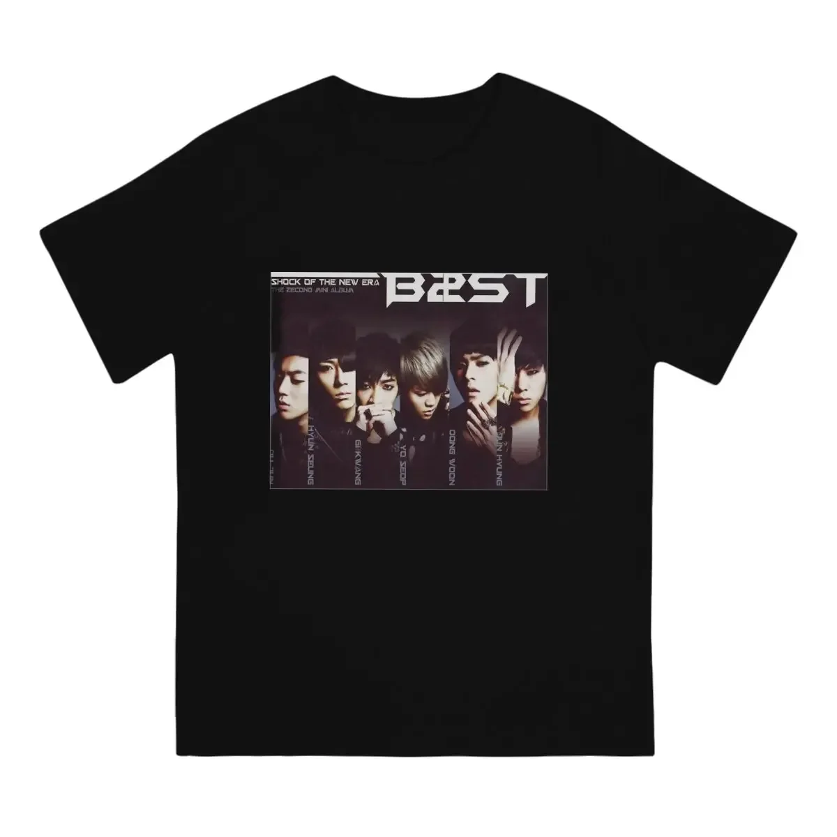 Men's Pop Singing Group T Shirt Men Pure Cotton Fashion T-Shirt O Neck B-Beasts Tees Short Sleeve Tops Printed