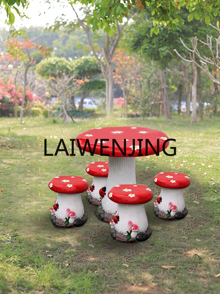 Outdoor Desk-Chair Courtyard Outdoor Shopping Mall Amusement Park Cartoon Mushroom Table Stool