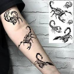Realistic Scorpion Animal Temporary Tattoos For Men Adults Fake Lion Butterfly Wolf Snake Tattoo Sticker Hand Washable Tatoos